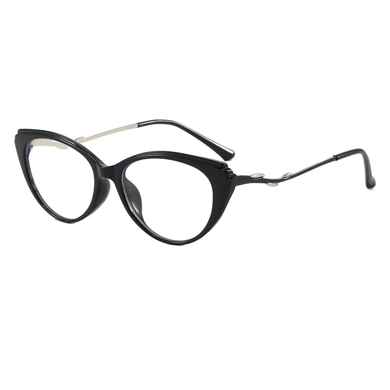Fashionable Cat-Eye Glasses with Filigree Design Bowlift