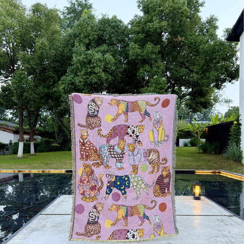 Artistic Animal Print Throw Blanket