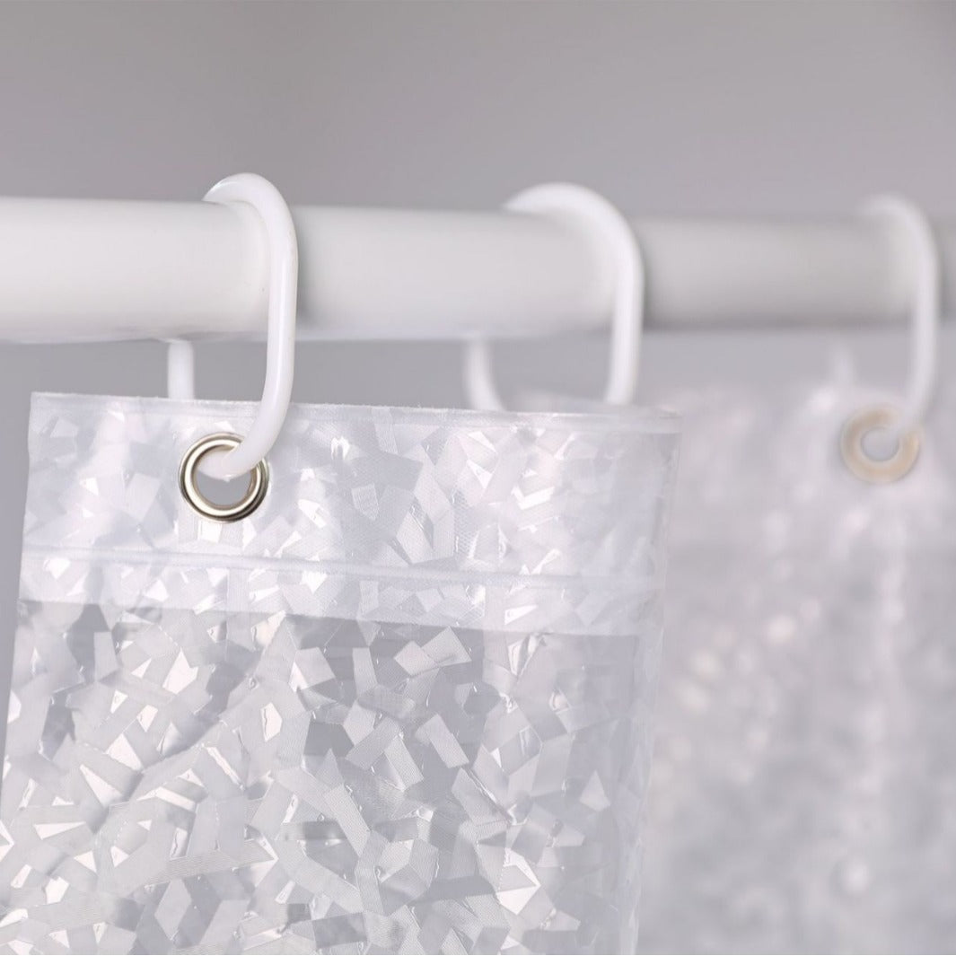 Elegant Textured Shower Curtain Bowlift