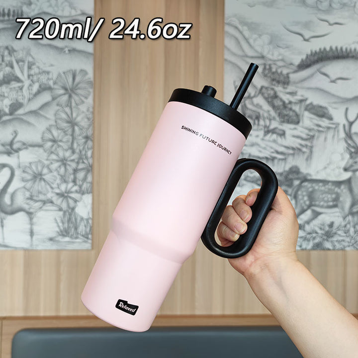 Women insulated drinking container with ergonomic handle Bowlift