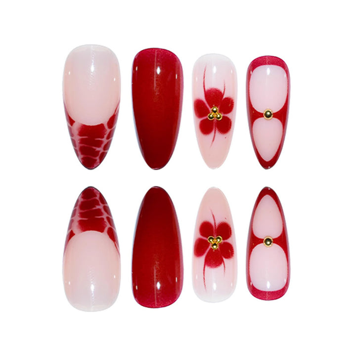 Elegant Stiletto Press-On Nail Design Bowlift