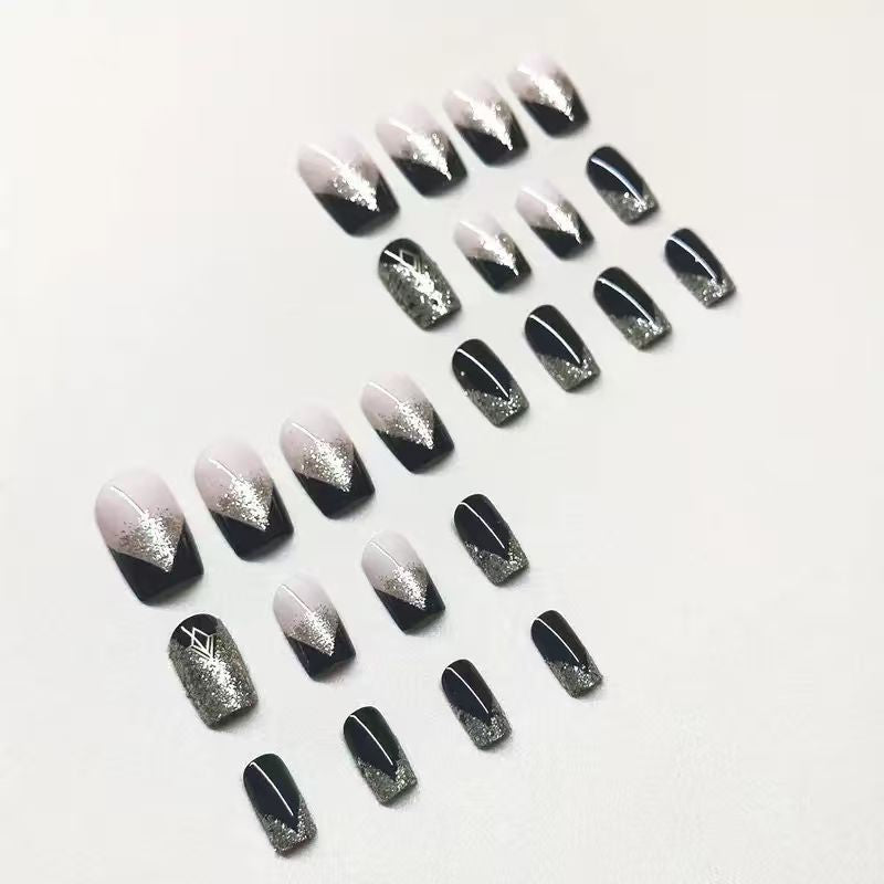 Luxury Glitter-Accent Nail Enhancements Bowlift