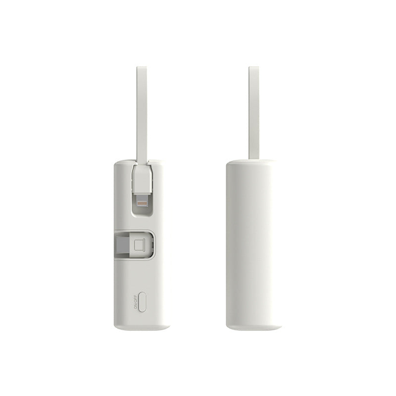 Compact power bank with integrated charging cable and LED indicator Bowlift