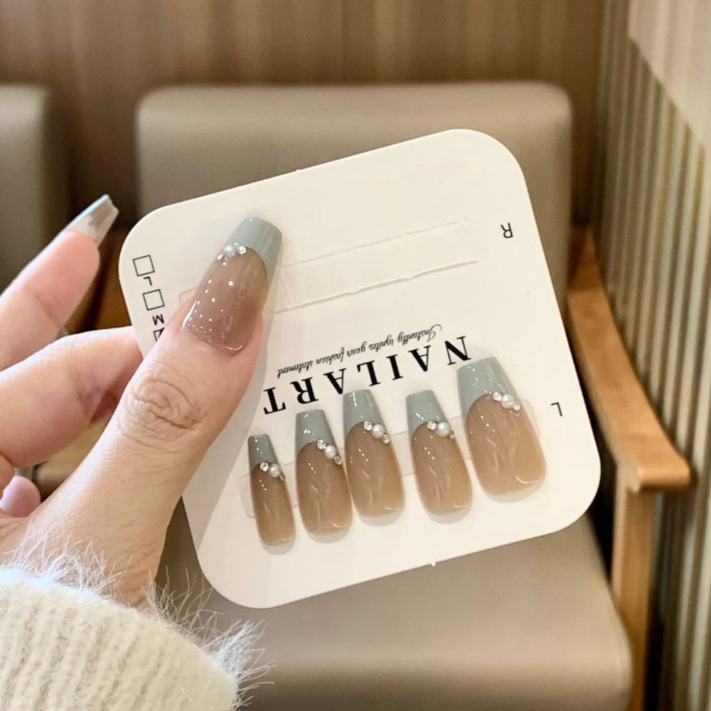 Artistic Floral Design Press-On Nail Set Bowlift
