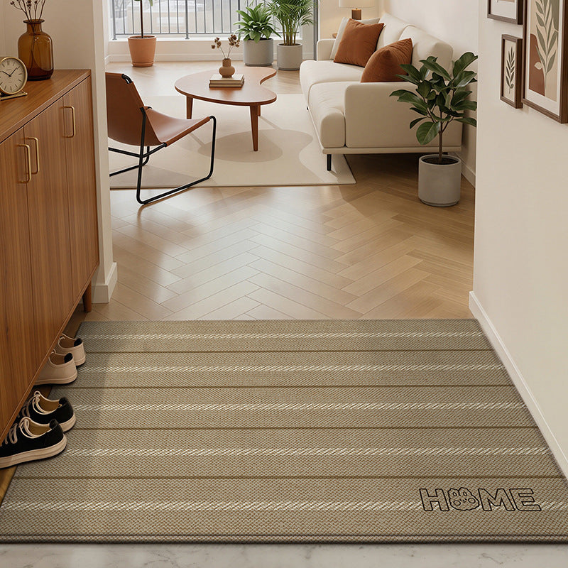 Striped Textured Welcome Mat Bowlift