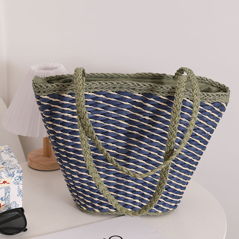 Braided Beach Bag with Wide, Sturdy Handles Bowlift