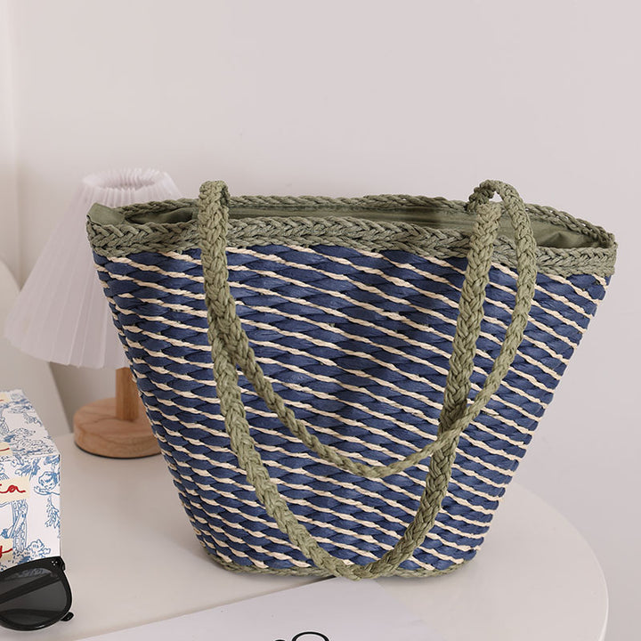 Braided Beach Bag with Wide, Sturdy Handles Bowlift