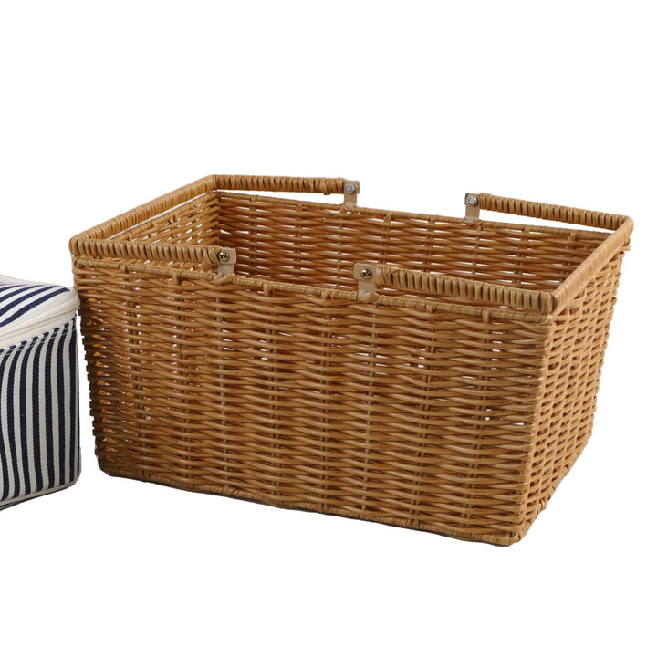 Women's storage basket with removable fabric insert and sturdy carrying handles Bowlift