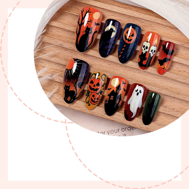 Halloween-Themed Press-On Nail Set Bowlift 1788495816