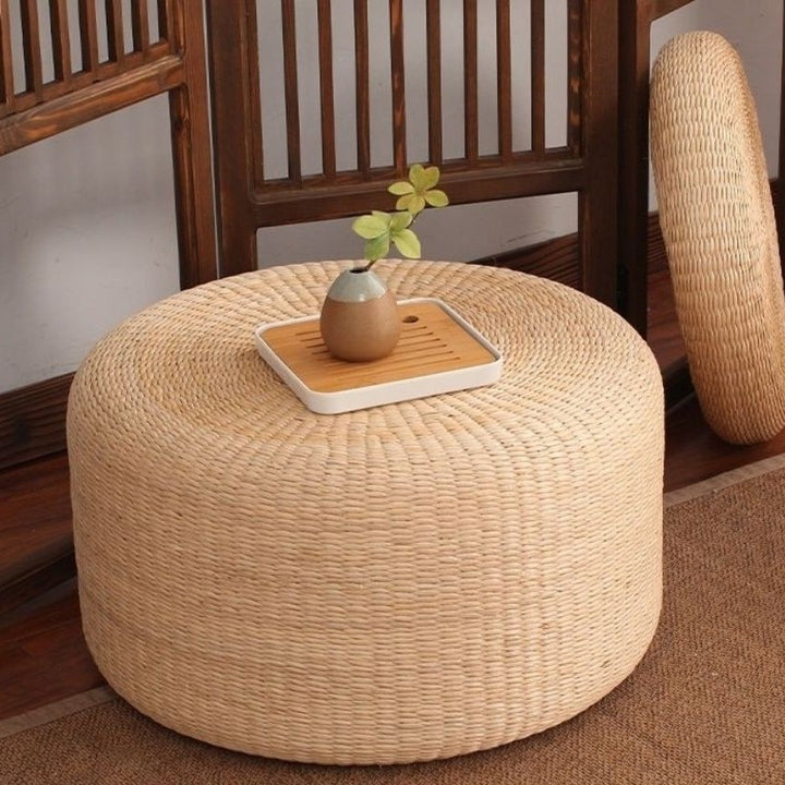 More Elegant Cow Pouf Made of Natural Materials Bowlift