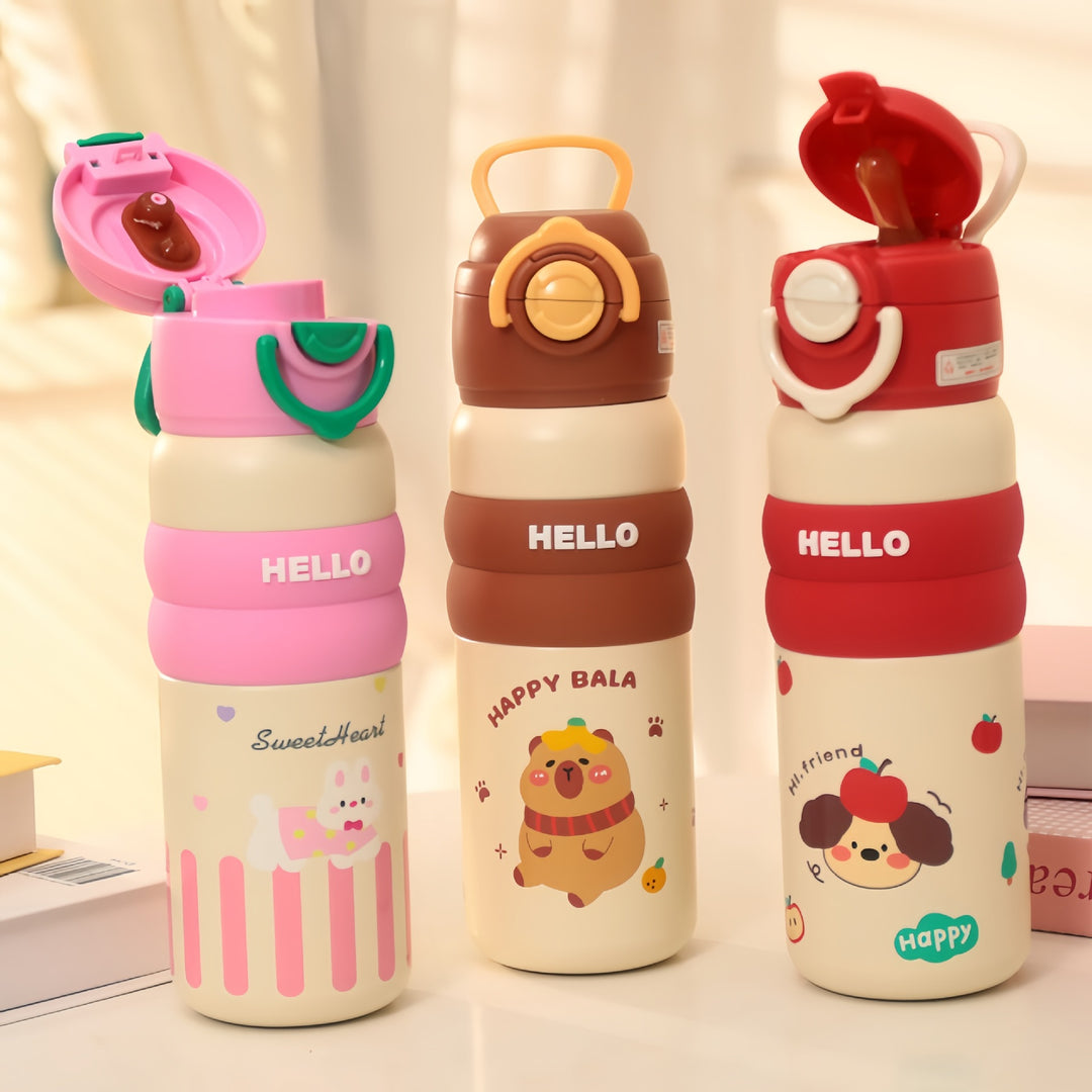 Ladies Stylish Insulated Drinking Bottle with Playful Design Bowlift