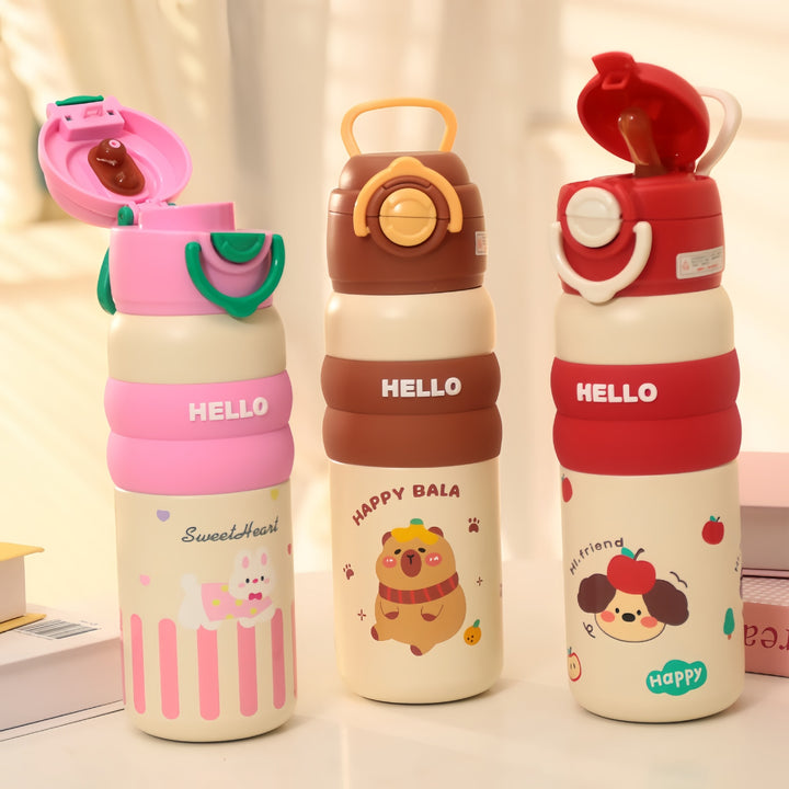 Ladies Stylish Insulated Drinking Bottle with Playful Design Bowlift