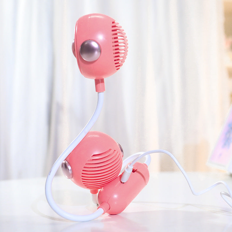 Women's Portable USB Neck Fan with Flexible Holder Bowlift