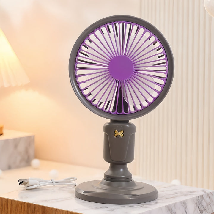 Women's Mini Desk Fan with Flexible Tilt Angle Bowlift