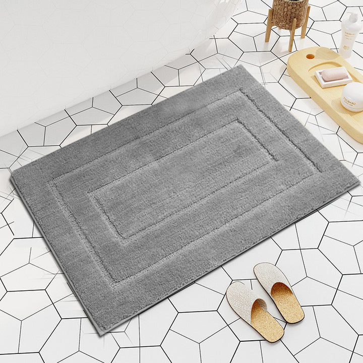 Plush Rectangular Bath Mat Set Bowlift