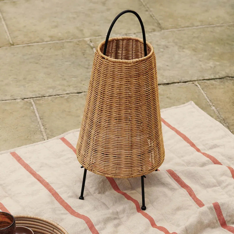 Portable Rattan Lantern Bowlift