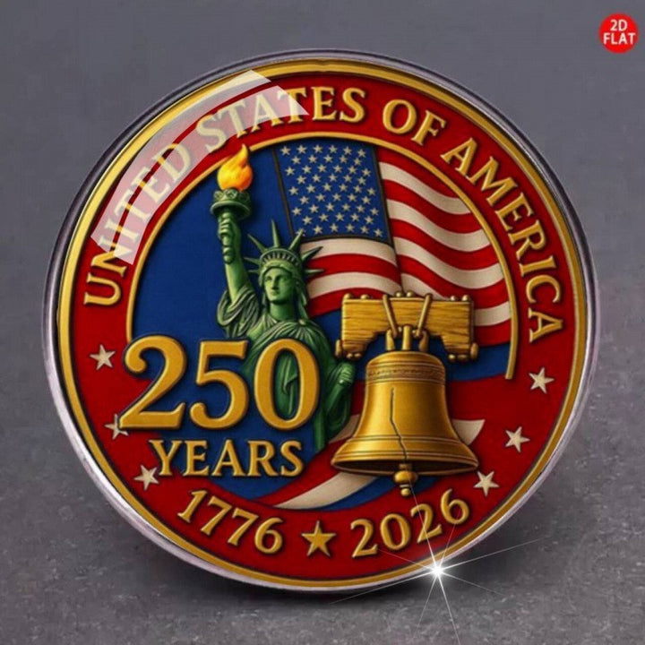 Unisex nan Semiquincentennial commemorative challenge coin medallion Bowlift
