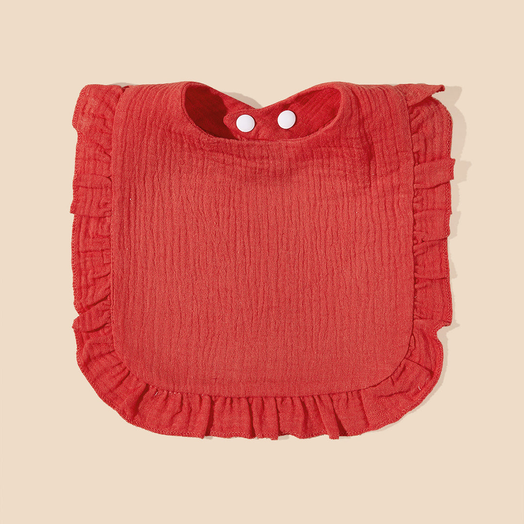Soft Ruffled Muslin Baby Bib Bowlift