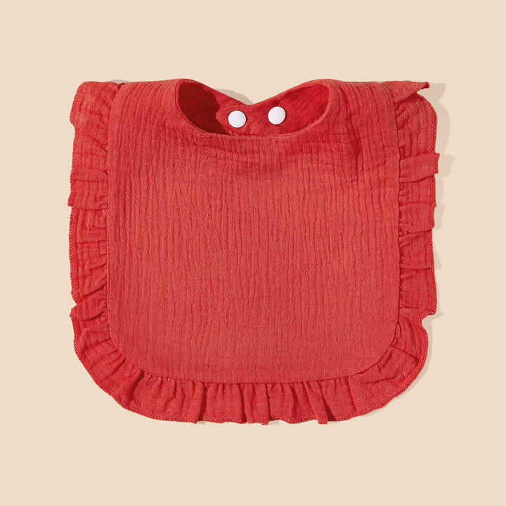 Soft Ruffled Muslin Baby Bib Bowlift