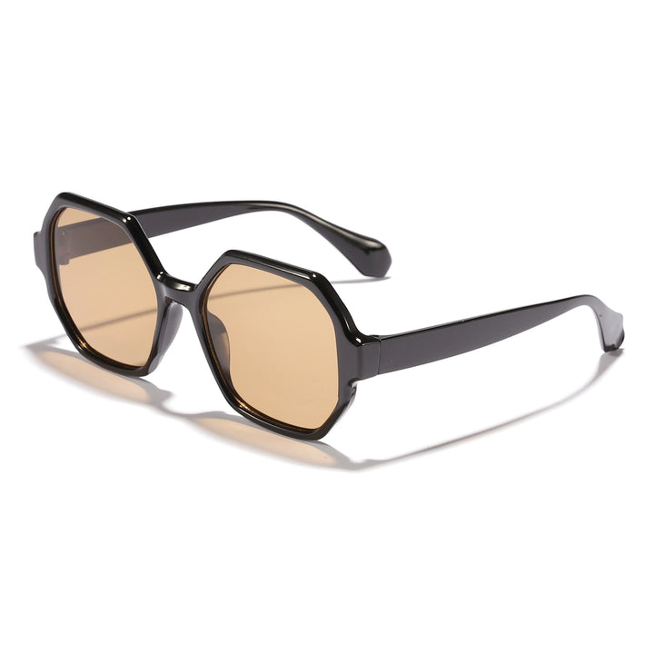 Women's fashionable sunglasses with hexagonal frame and UV protection Bowlift