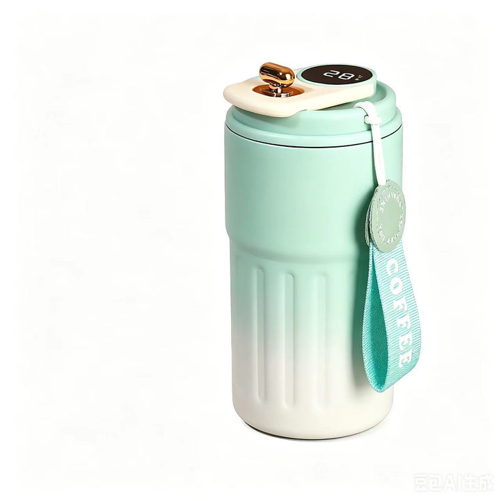 Insulated Stainless Steel Travel Coffee Tumbler with Leakproof Lid and Carry Strap Bowlift