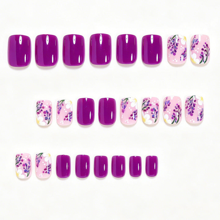 Floral Art Press-On Nail Set Bowlift