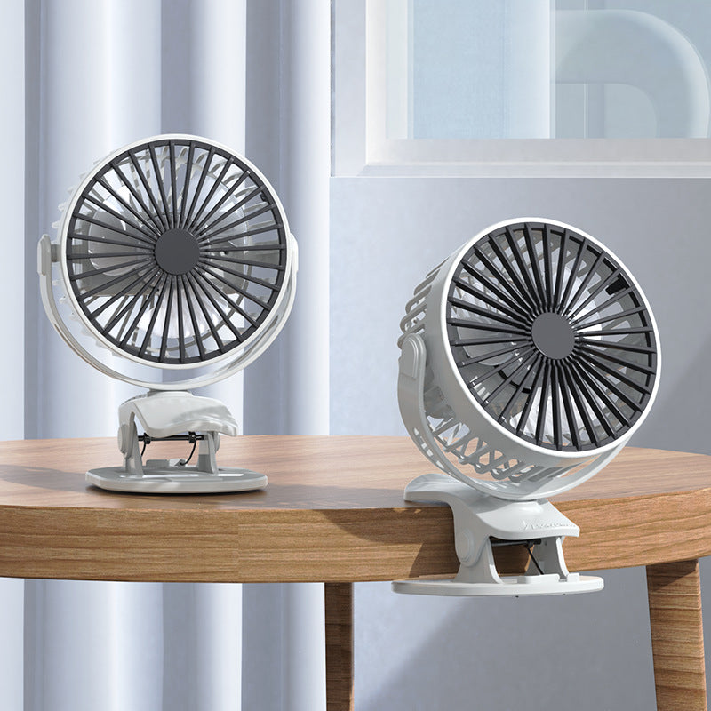 Portable table fan with clip function and quiet operation Bowlift