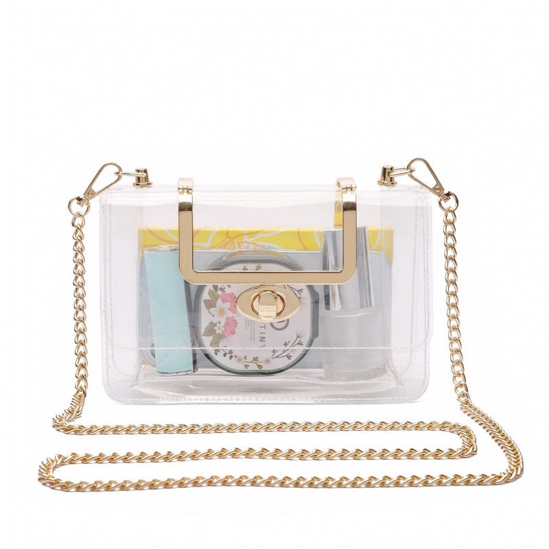 Transparent shoulder bag with structured design Bowlift