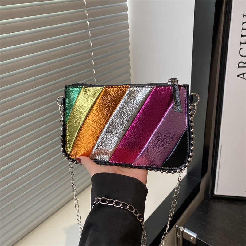 Colorful Metallic Chic Crossbody Bag Bowlift