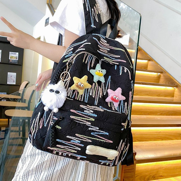 Backpack Made of High-Quality, Colorful Material with Playful Applications Bowlift