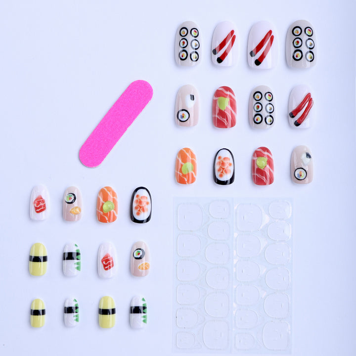 Artful Nail Art in Sushi Design Bowlift