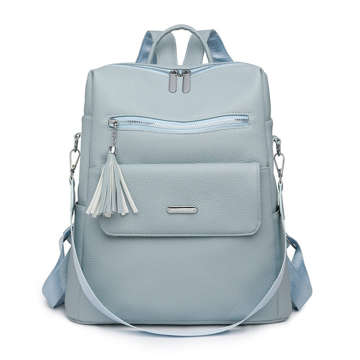 Stylish Multi-Pocket Leather Backpack Bowlift 1788673935