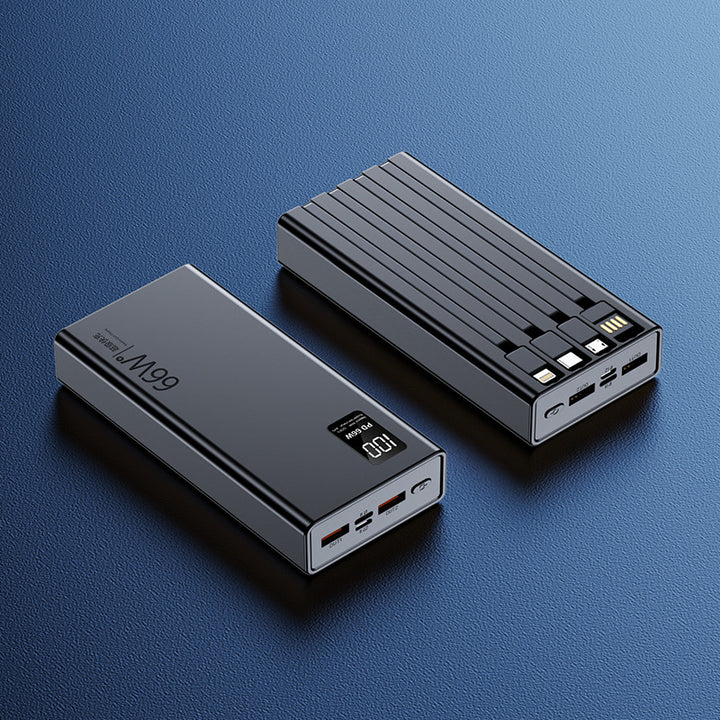 High-performance power bank with integrated fast charging function and digital charging display Bowlift