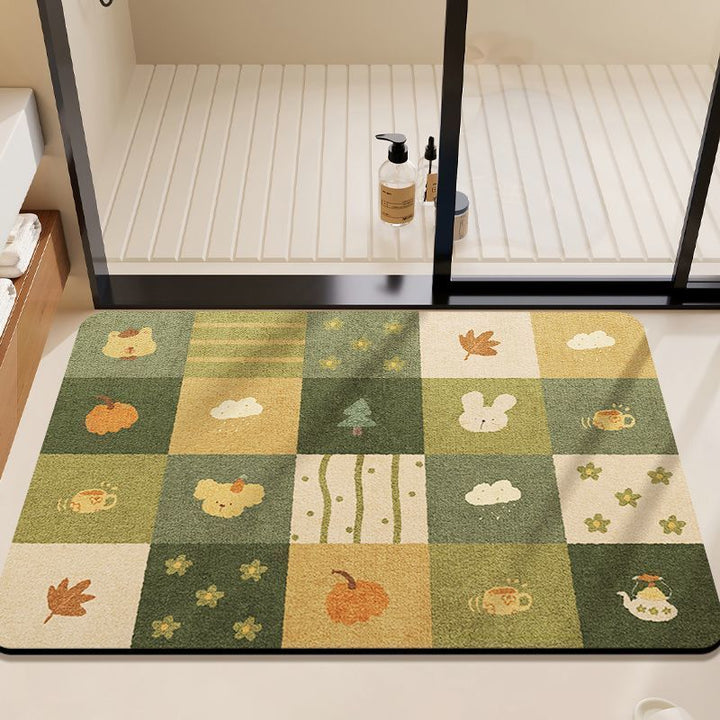 Cute Bear-Themed Bath Mat Bowlift