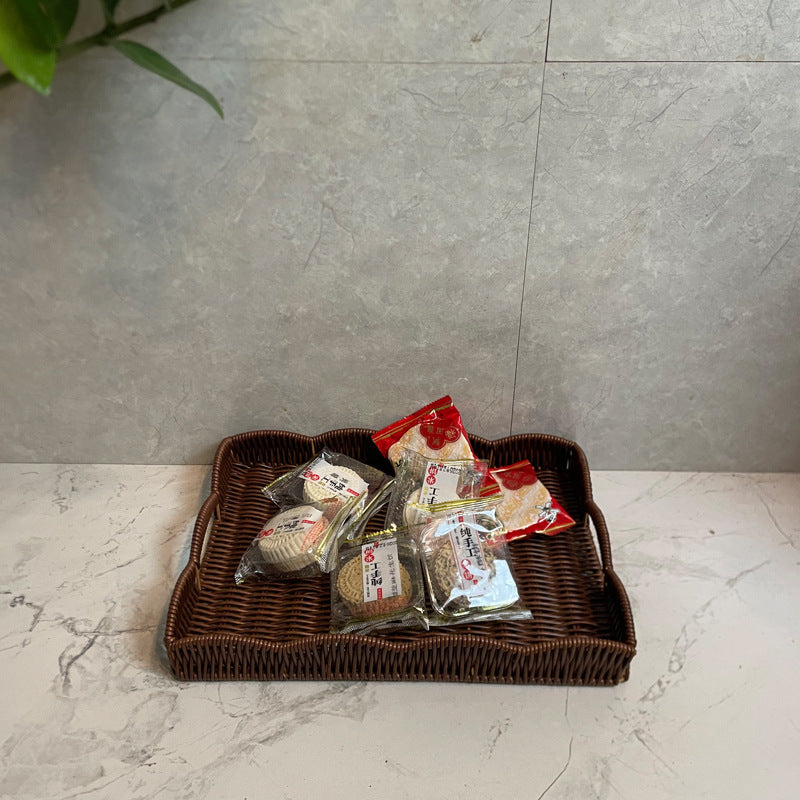 Ladies elegant serving tray made of high-quality weave Bowlift