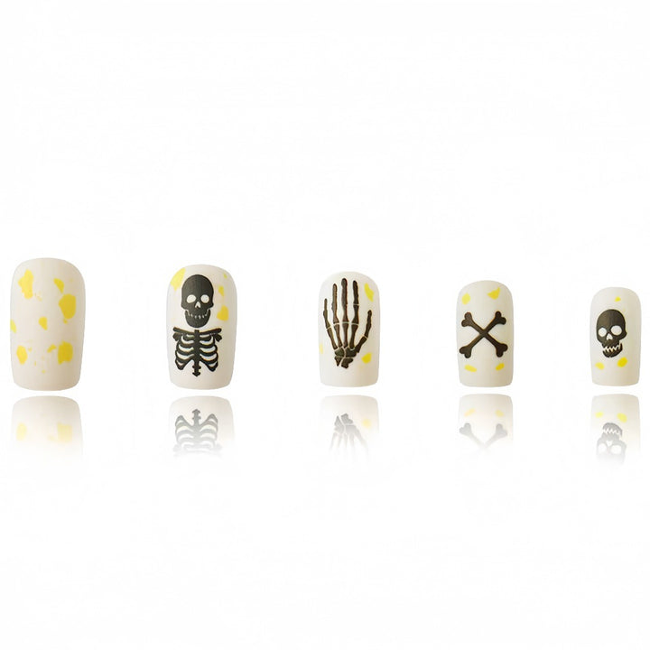 Creative Skeleton Nail Art Design Bowlift