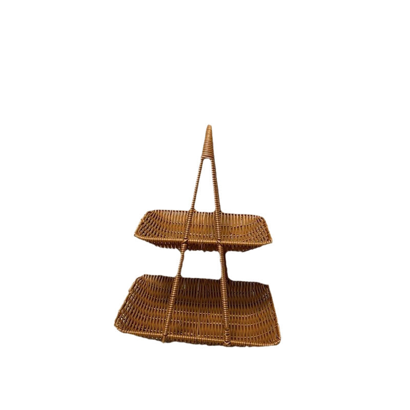 Multi-Tiered Wicker Fruit Stand Bowlift