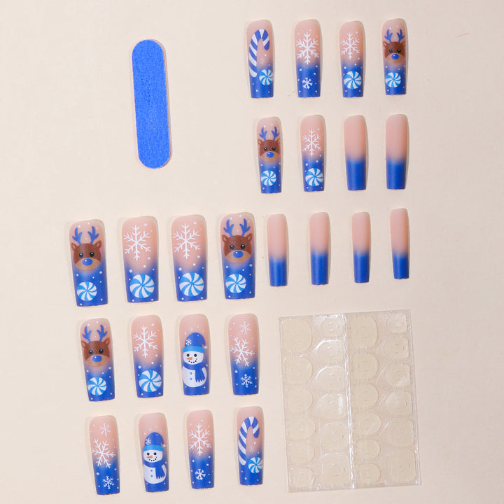 Festive Winter-Themed 3D Nail Art Extensions Bowlift