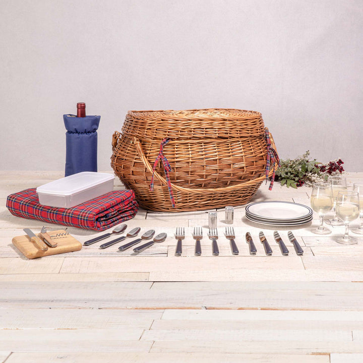 Women's basket with reinforced handle and decorative bows Bowlift