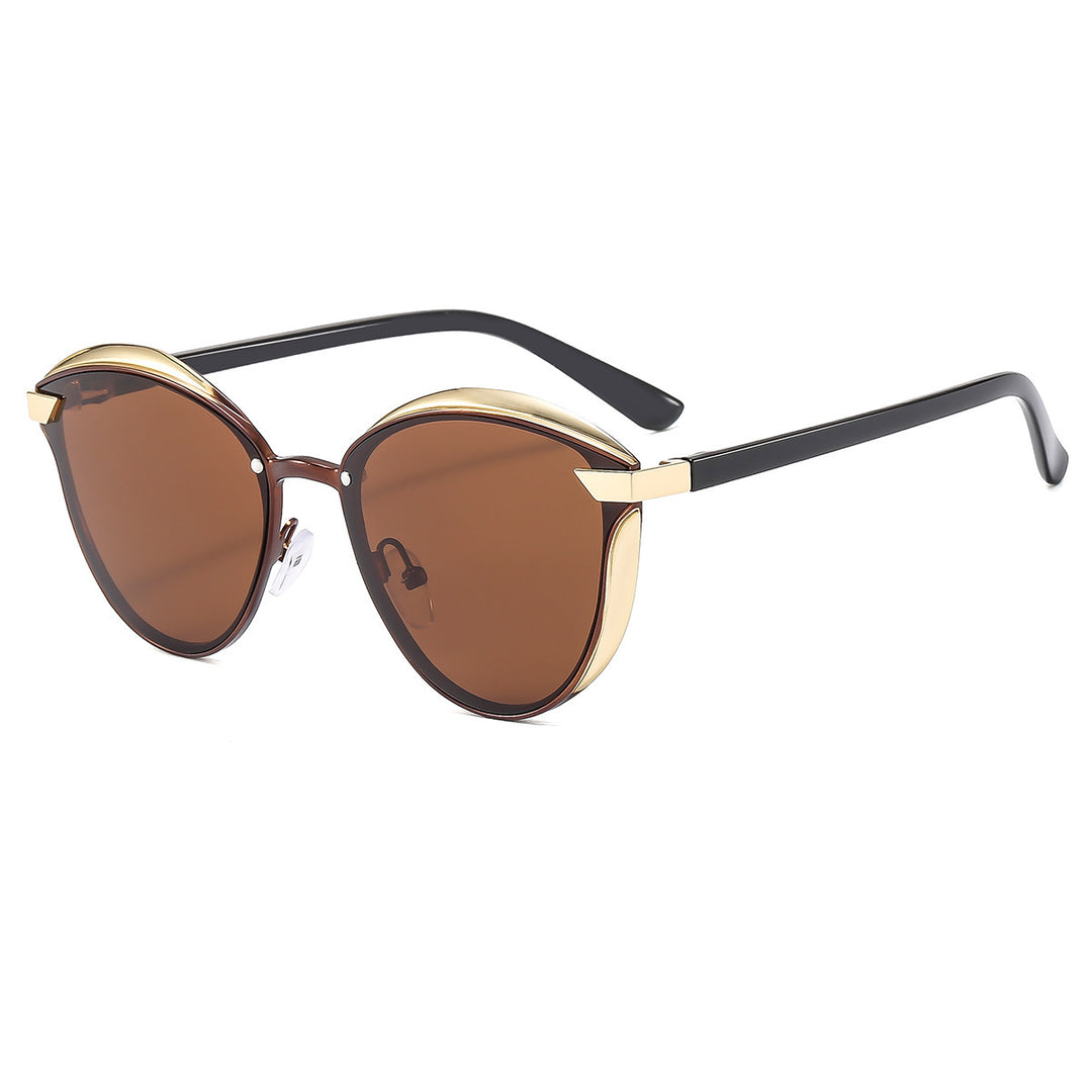 Women's designer sunglasses with elegant faceted design and high-quality UV protection Bowlift