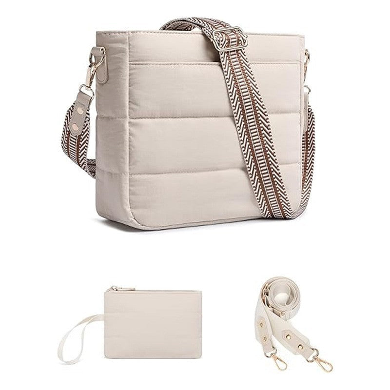 Fashionable shoulder bag with detachable wallet compartment Bowlift