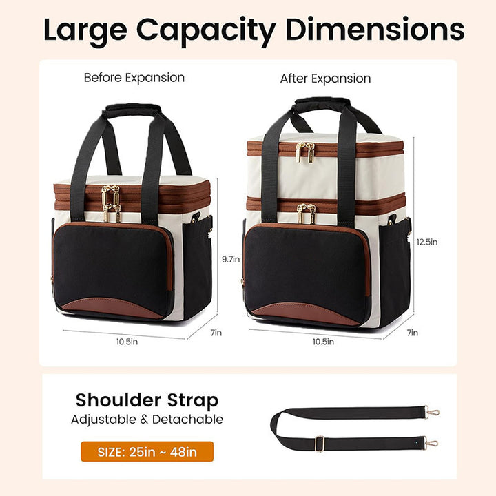 Insulated Lunch Bag with Multiple Compartments Bowlift