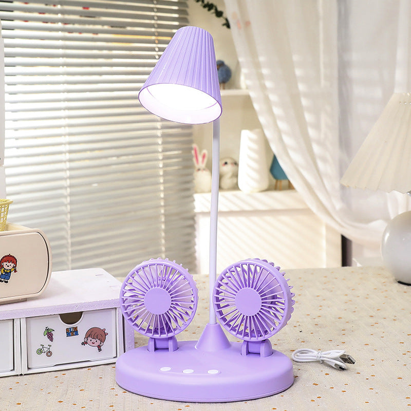 Ladies table fan with LED lighting and flexible tilt Bowlift