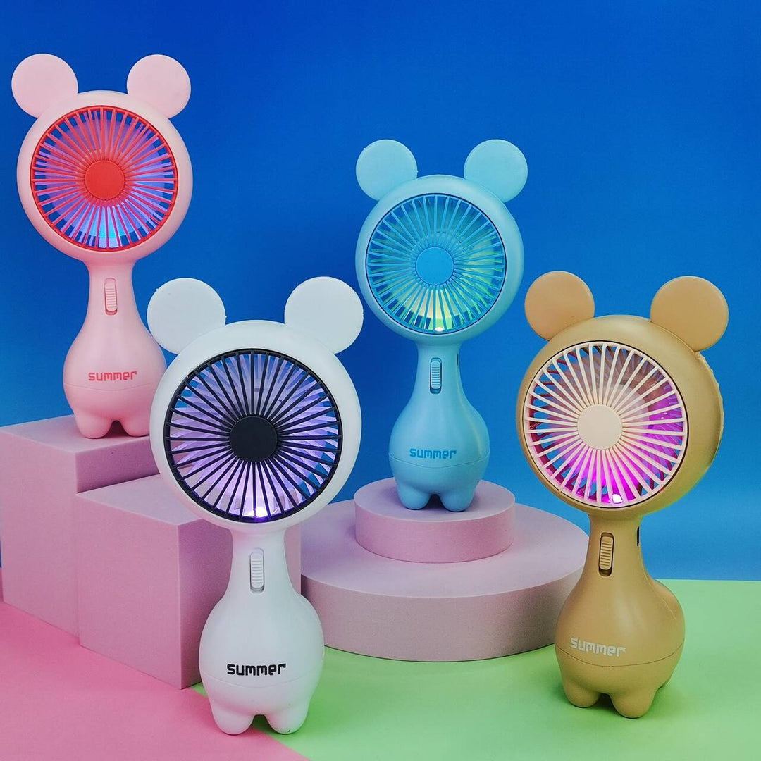 Women Portable Mini Fan with Cute Rabbit Design Bowlift