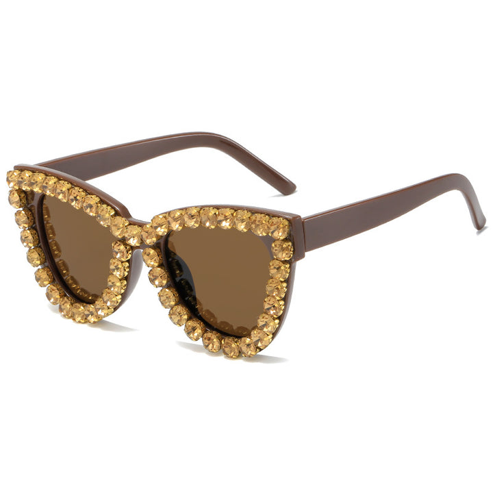 Women’s extravagant oversized sunglasses with crystal embellishments Bowlift