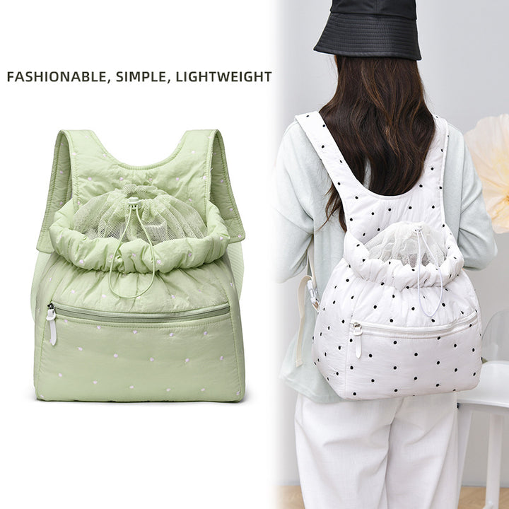 Drawstring Closure Casual Backpack Bowlift