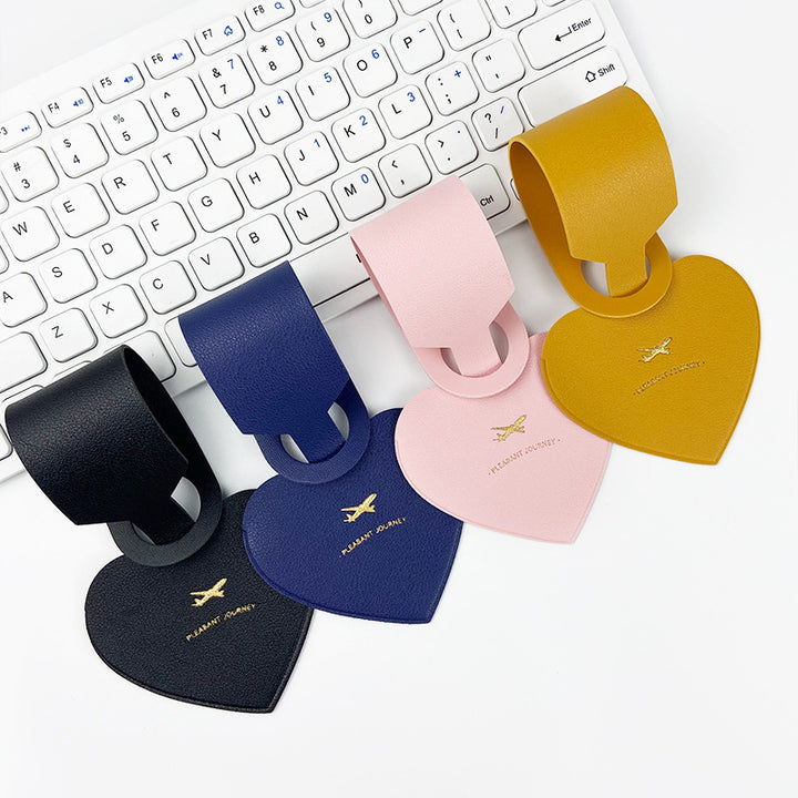 Heart-Shaped Luggage Identification Tag Bowlift