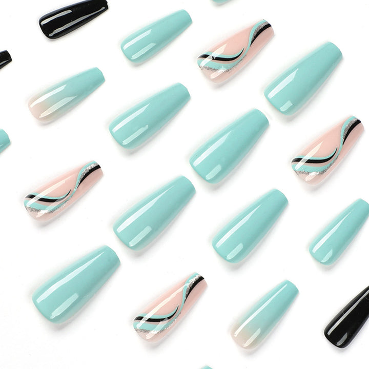 Artistic Gel Nail Extensions in Modern Design Bowlift