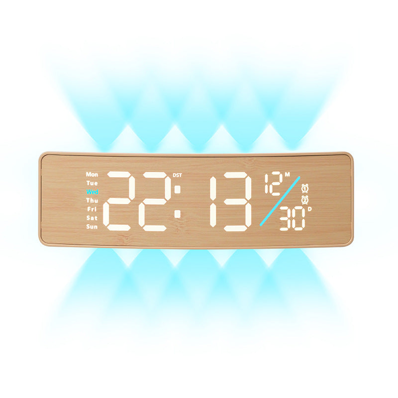 Digital multifunction alarm clock with soft textile cover Bowlift