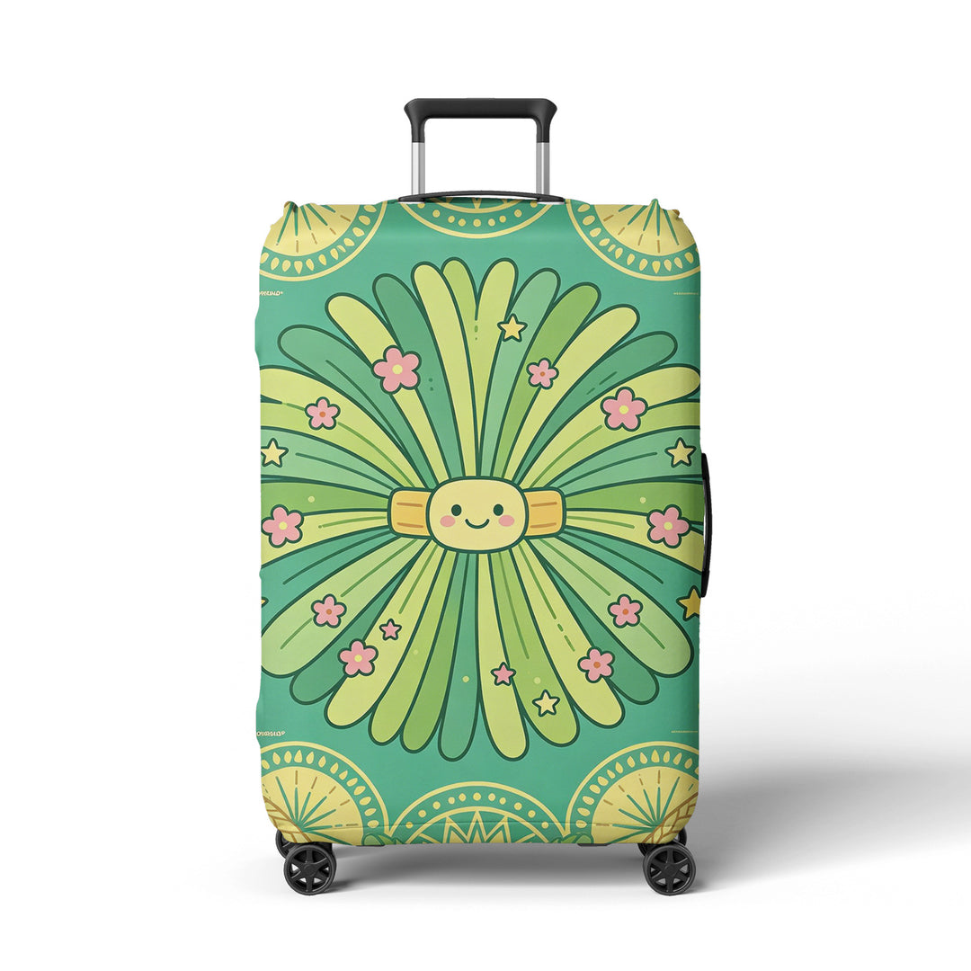 Women's suitcase cover with cheerful Bowlift motif